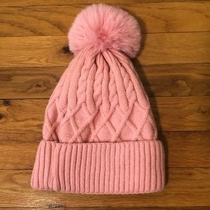 Never Worn! Women’s Winter Hat with PomPom and Fuzzy Inside